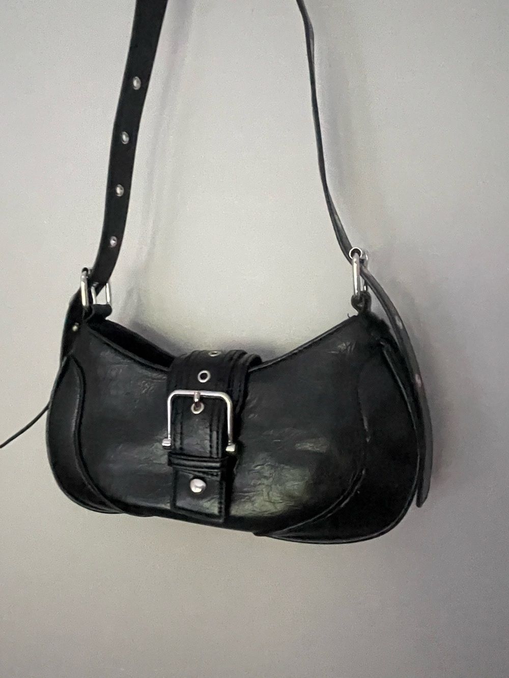 8 Other Reasons black faux leather shoulder bag New